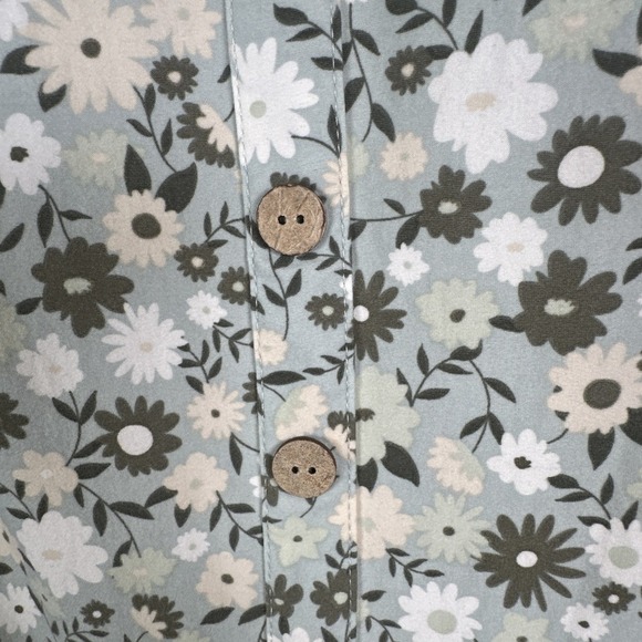 No Boundaries Juniors Ruffle Button Down Dress Large Pastel Hobo Jade Mint Green - Picture 4 of 7